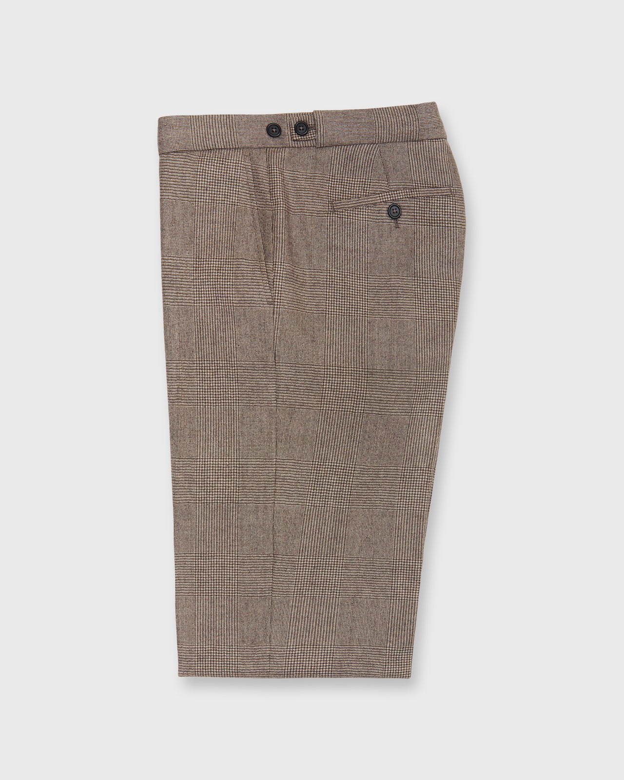 Ghost Trouser in Chocolate/Oat Glen Plaid Brushed Hopsack