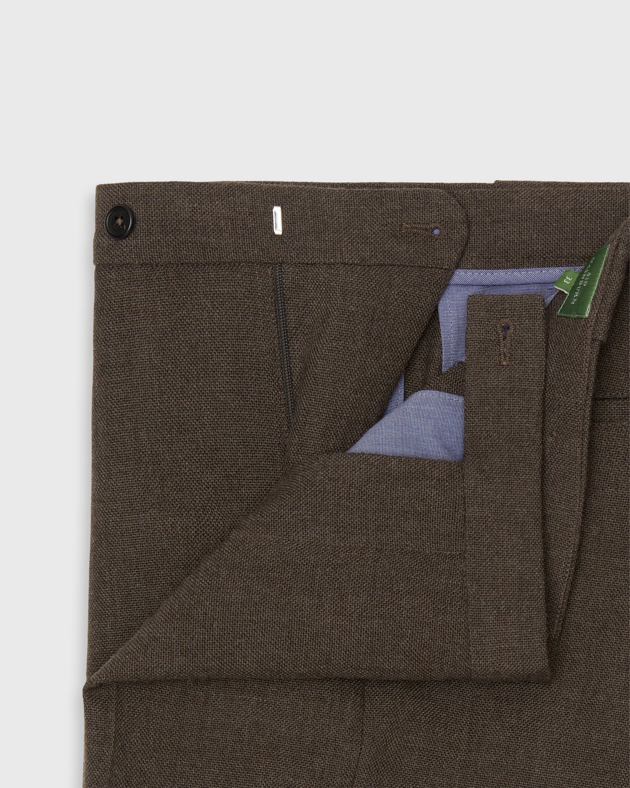 Ghost Trouser in Char Brown Country Cloth