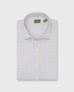 Load image into Gallery viewer, Spread Collar Dress Shirt in Sky/Green/Poppy Check Poplin
