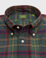 Load image into Gallery viewer, Button-Down Sport Shirt in Green/Yellow/Red Madras
