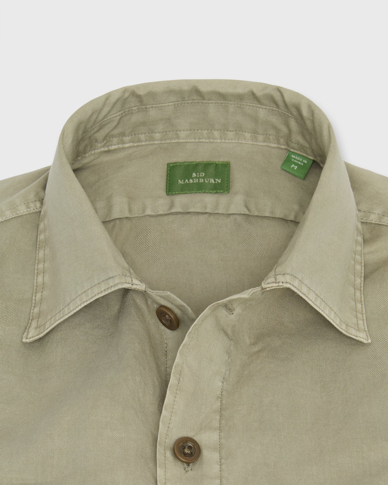 Luke Work Shirt in Olive Lightweight Twill