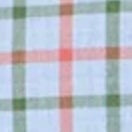 Spread Collar Sport Shirt in Sky/Poppy/Green Tattersall Poplin