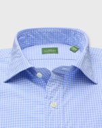 Load image into Gallery viewer, Spread Collar Sport Shirt in Dutch/White Graph Check Poplin
