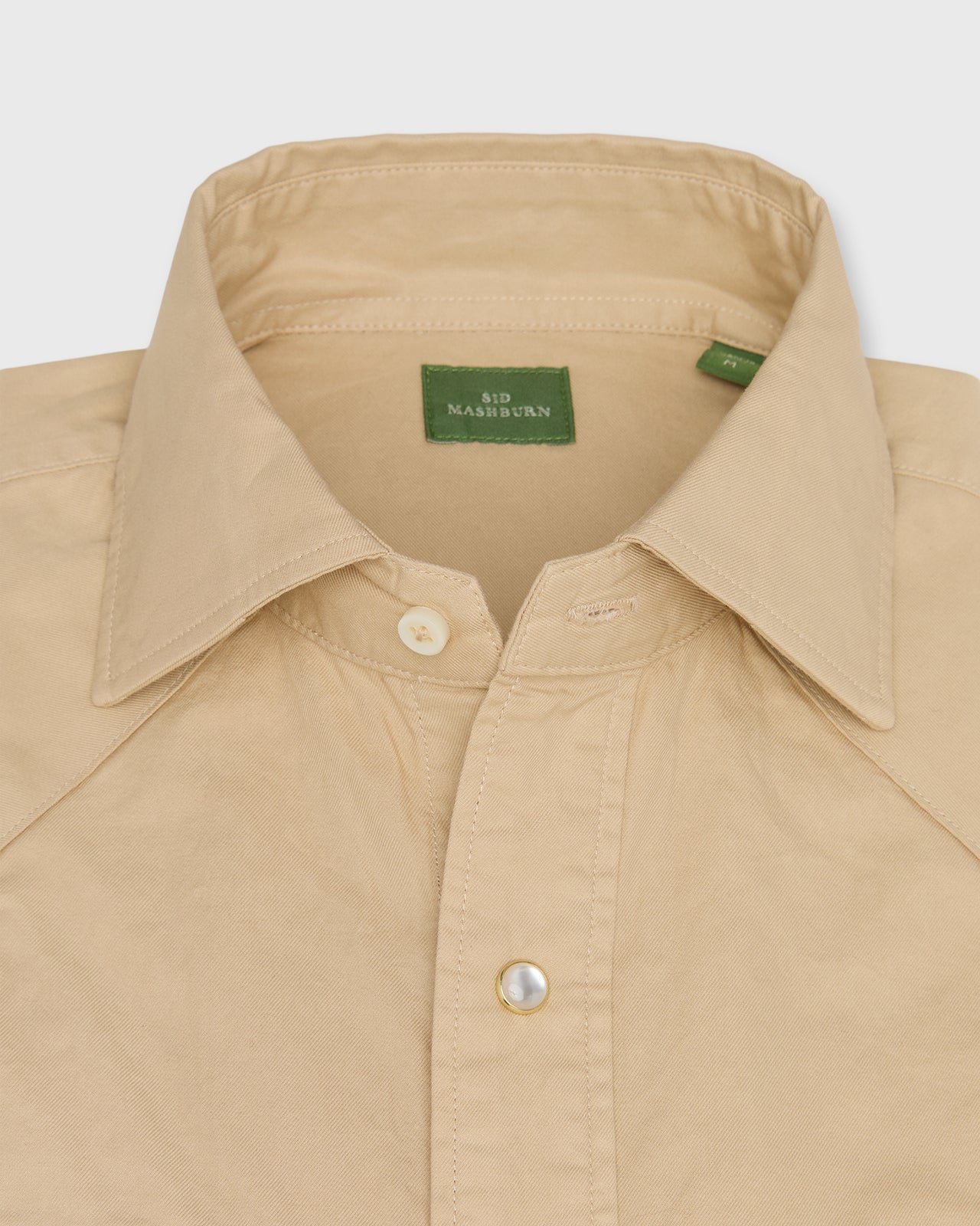 Western Work Shirt in Khaki Lightweight Twill