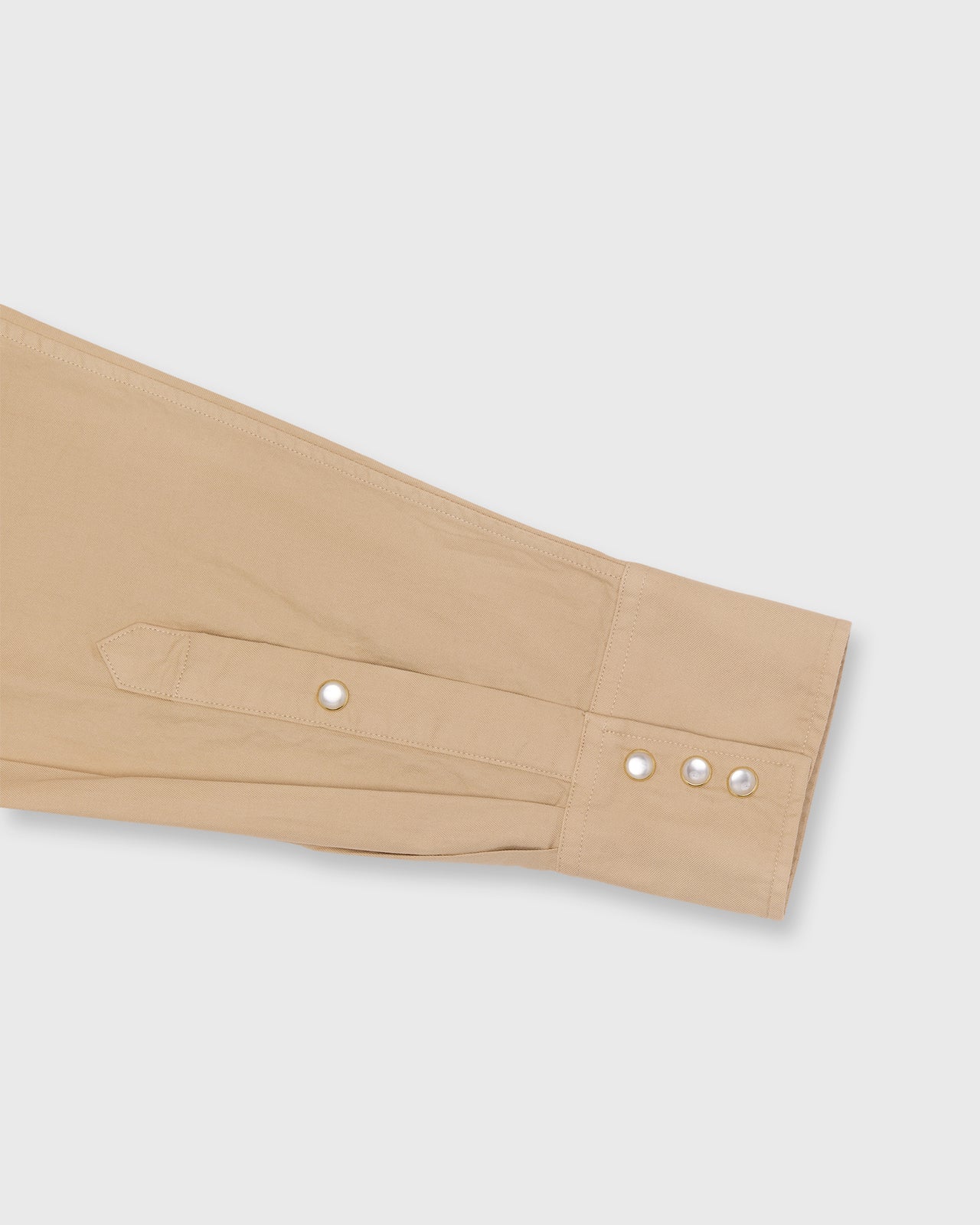 Western Work Shirt in Khaki Lightweight Twill