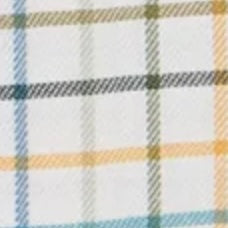 Spread Collar Sport Shirt in Olive/Maize/Aegean Tattersall Twill