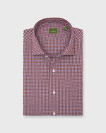 Load image into Gallery viewer, Spread Collar Sport Shirt in Heather Sky/Garnet Gingham Poplin
