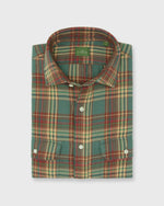 Load image into Gallery viewer, Work Shirt in Lovat/Tobacco/Red Plaid Twill
