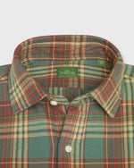 Load image into Gallery viewer, Work Shirt in Lovat/Tobacco/Red Plaid Twill
