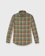 Load image into Gallery viewer, Work Shirt in Lovat/Tobacco/Red Plaid Twill
