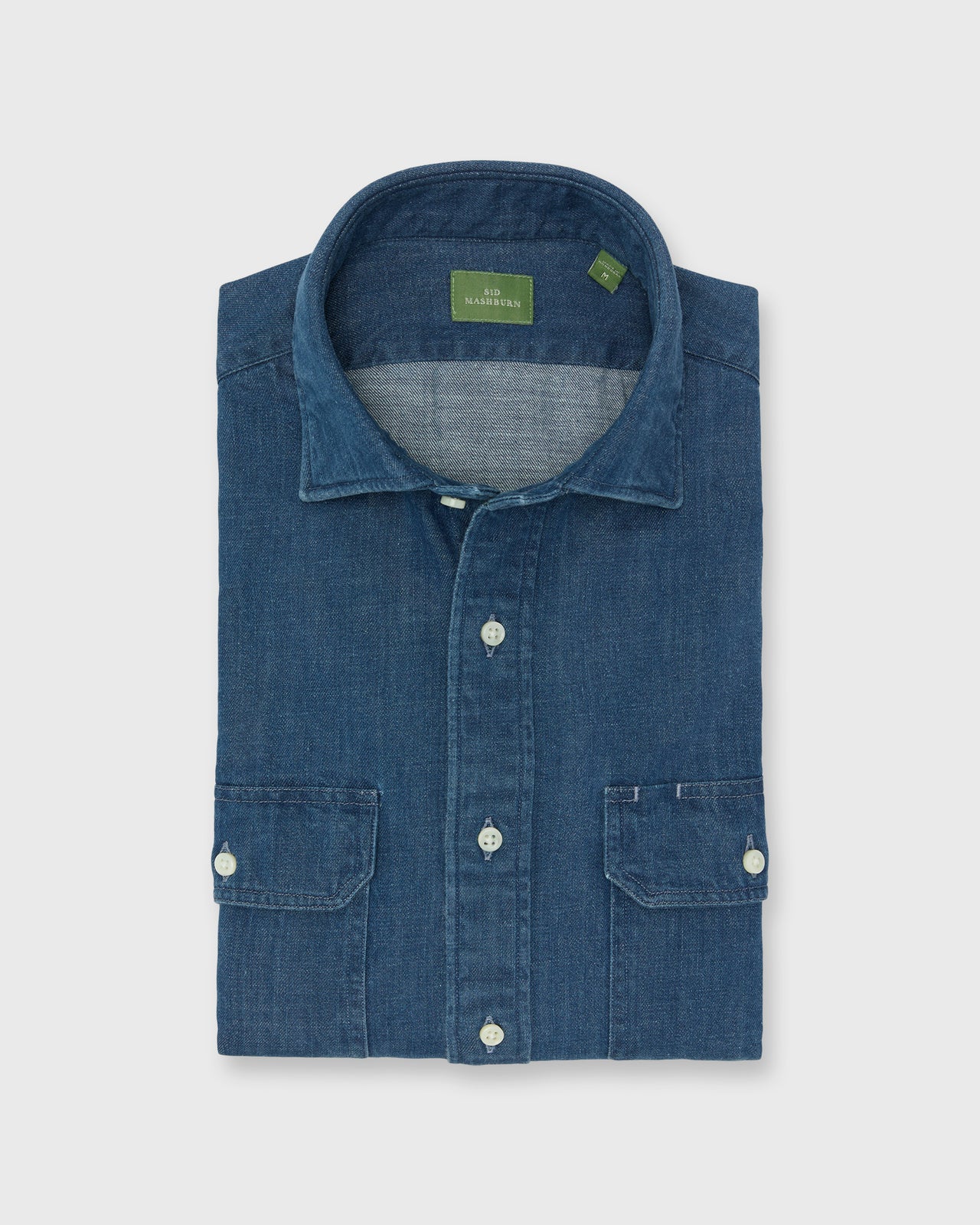 Work Shirt in Medium Wash Indigo Denim