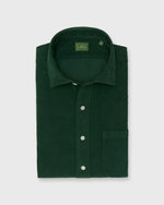 Load image into Gallery viewer, Spread Collar Sport Shirt in Forest Corduroy
