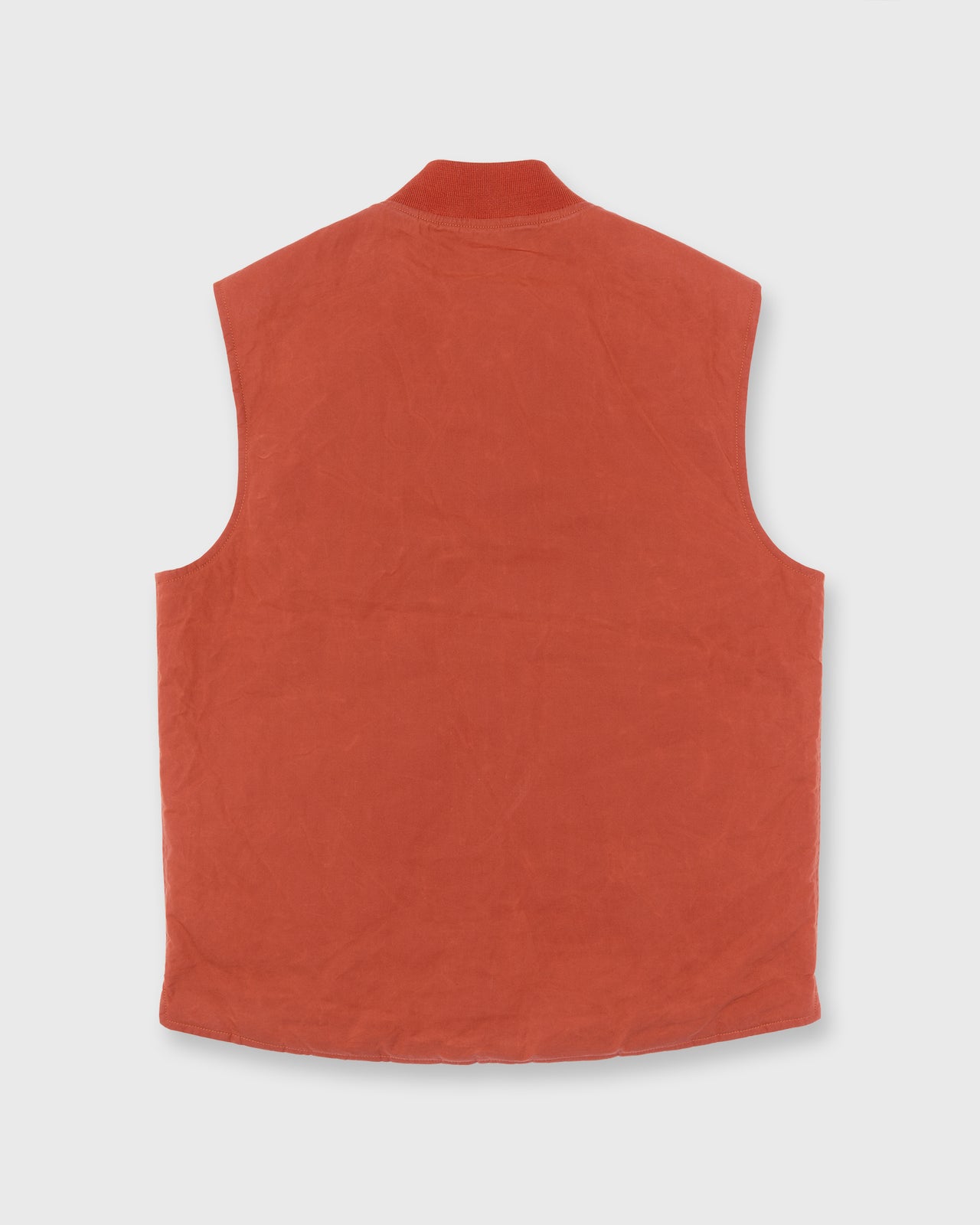 Cashpad Zip Vest in Vermillion Dry Waxed Poplin | Shop Sid Mashburn