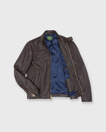 Load image into Gallery viewer, Moto Jacket in Dark Brown Leather
