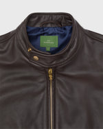 Load image into Gallery viewer, Moto Jacket in Dark Brown Leather
