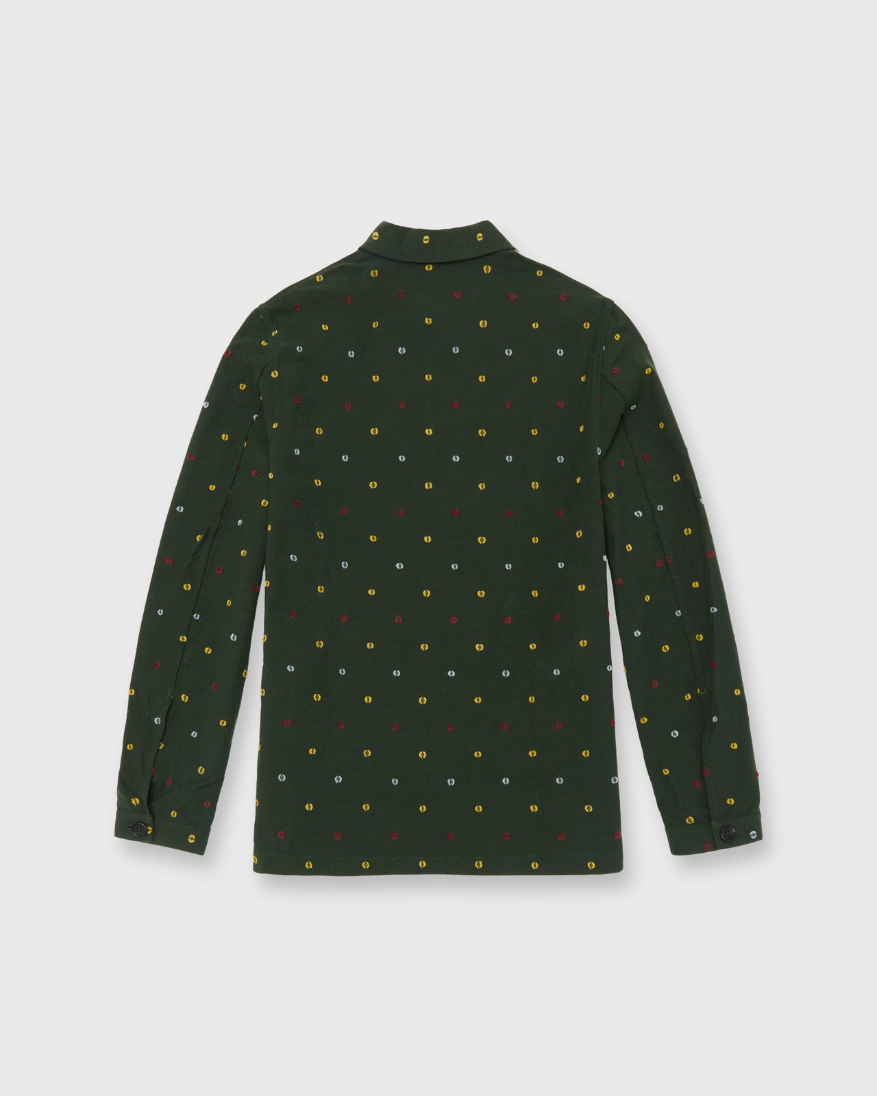 Chore Jacket in Olive/Yellow/Sky Fil Coupé Twill