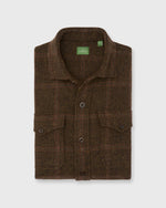 Load image into Gallery viewer, CPO Shirt in Brown/Red/Khaki Windowpane Tweed
