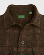 Load image into Gallery viewer, CPO Shirt in Brown/Red/Khaki Windowpane Tweed
