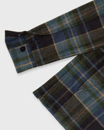 Load image into Gallery viewer, Military Jacket in Blue/Green/Brown Plaid Tweed
