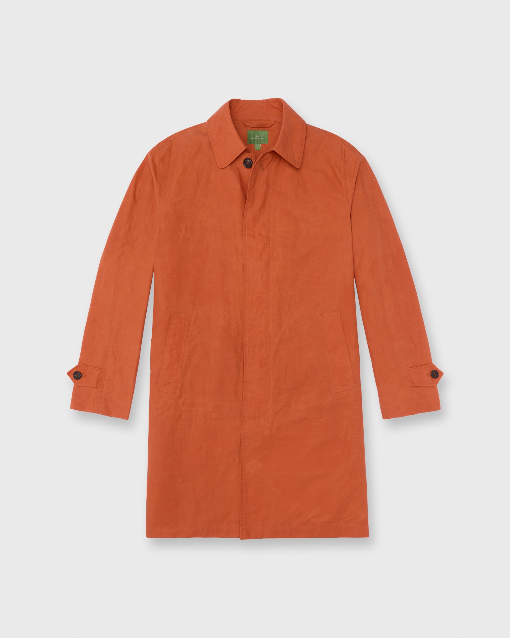 Traveler's Trench in Ginger Dry Waxed Poplin