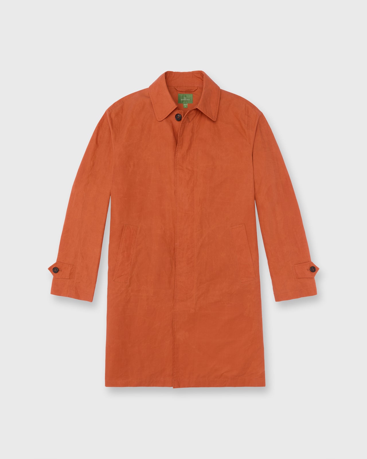 Traveler's Trench in Ginger Dry Waxed Poplin