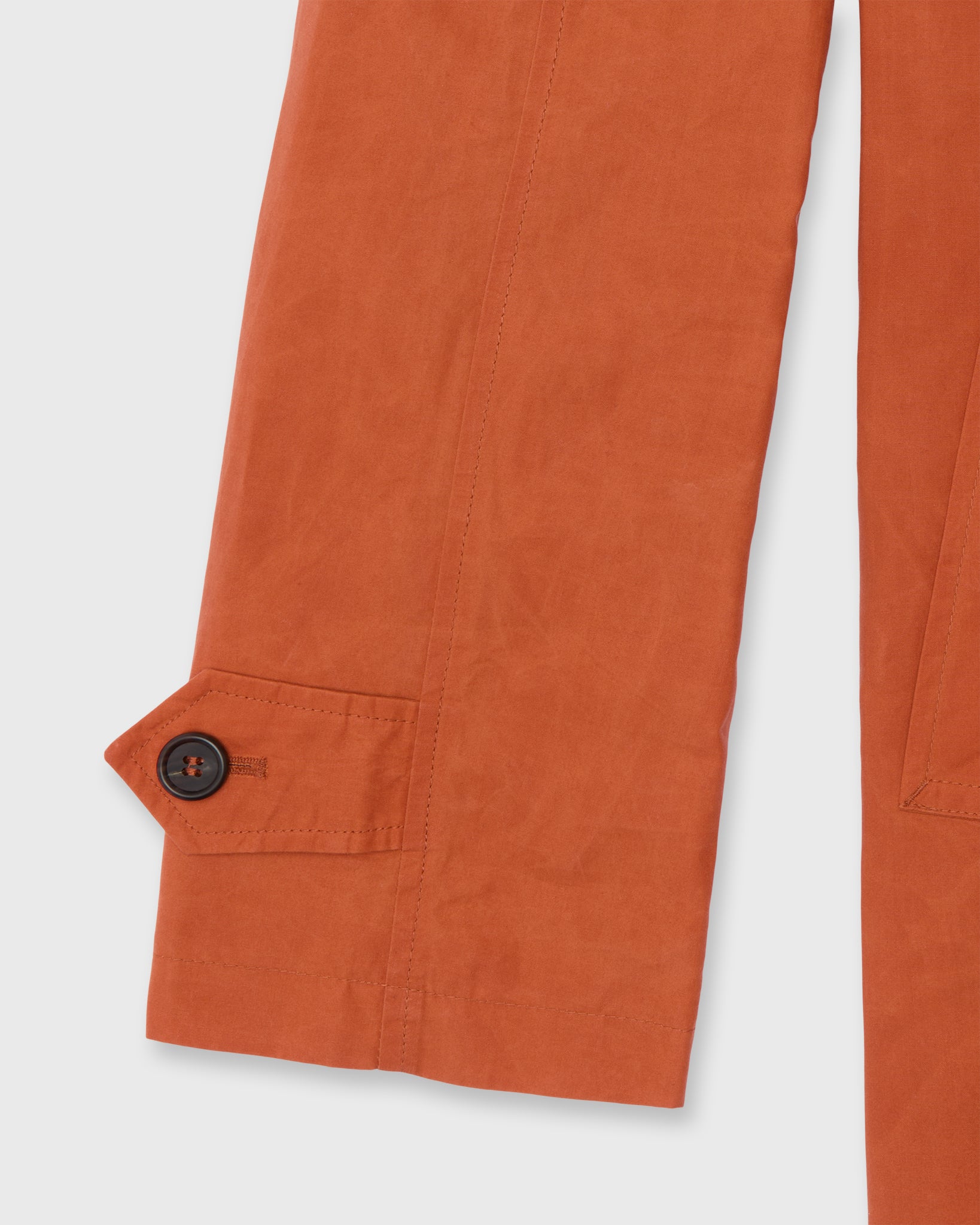 Traveler's Trench in Ginger Dry Waxed Poplin