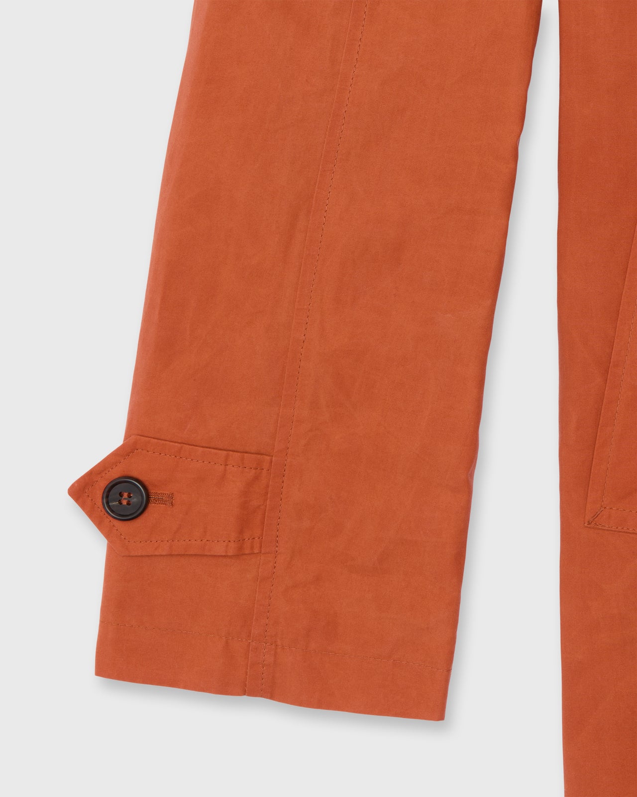 Traveler's Trench in Ginger Dry Waxed Poplin