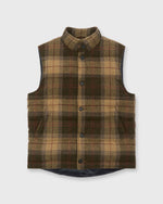 Load image into Gallery viewer, Cashball Vest in Khaki/Brown/Red Plaid Tweed
