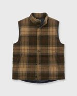 Load image into Gallery viewer, Cashball Vest in Khaki/Brown/Red Plaid Tweed
