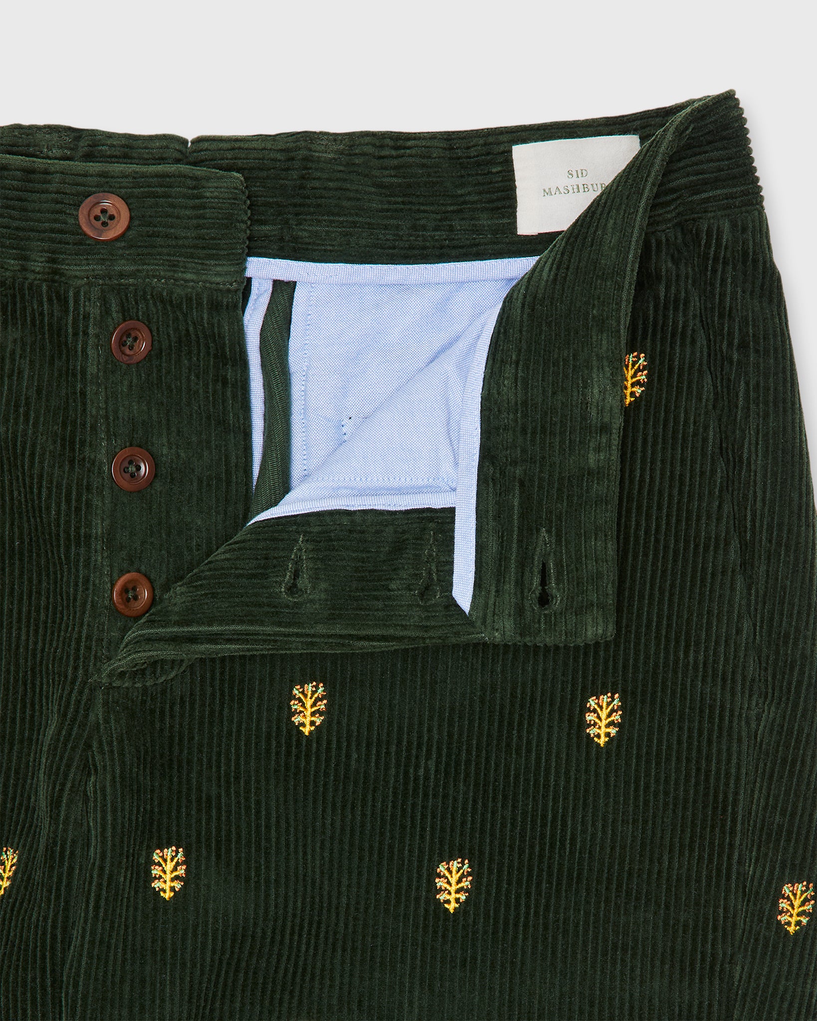 Field Pant in Tree of Life Embroidered Corduroy