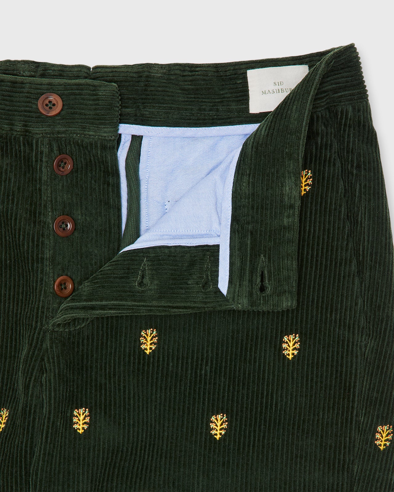 Field Pant in Tree of Life Embroidered Corduroy