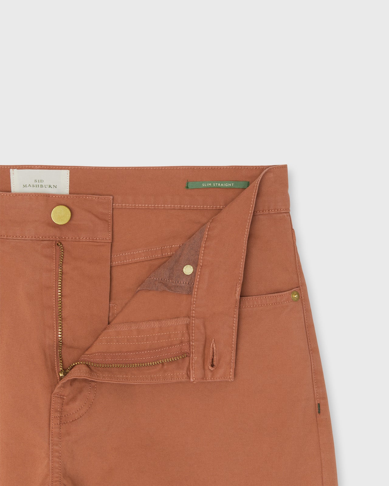 Slim Straight 5-Pocket Pant in Persimmon Twill