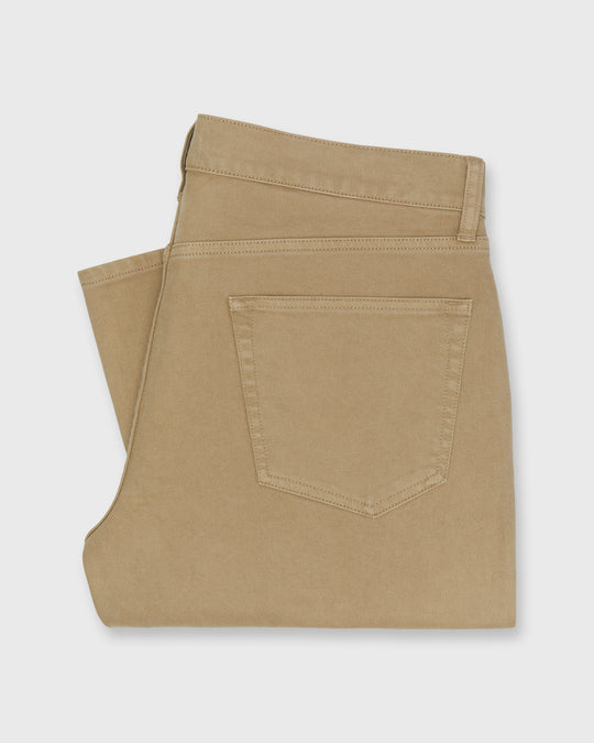 Clift Straight Leg Jean in British Khaki Garment Dyed Stretch Denim