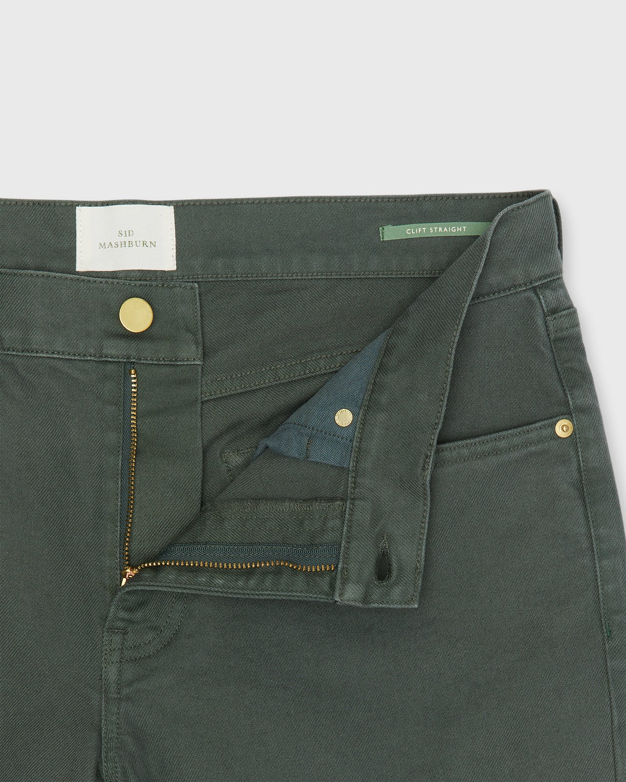 Clift Straight Leg Jean in Ivy Garment Dyed Stretch Denim