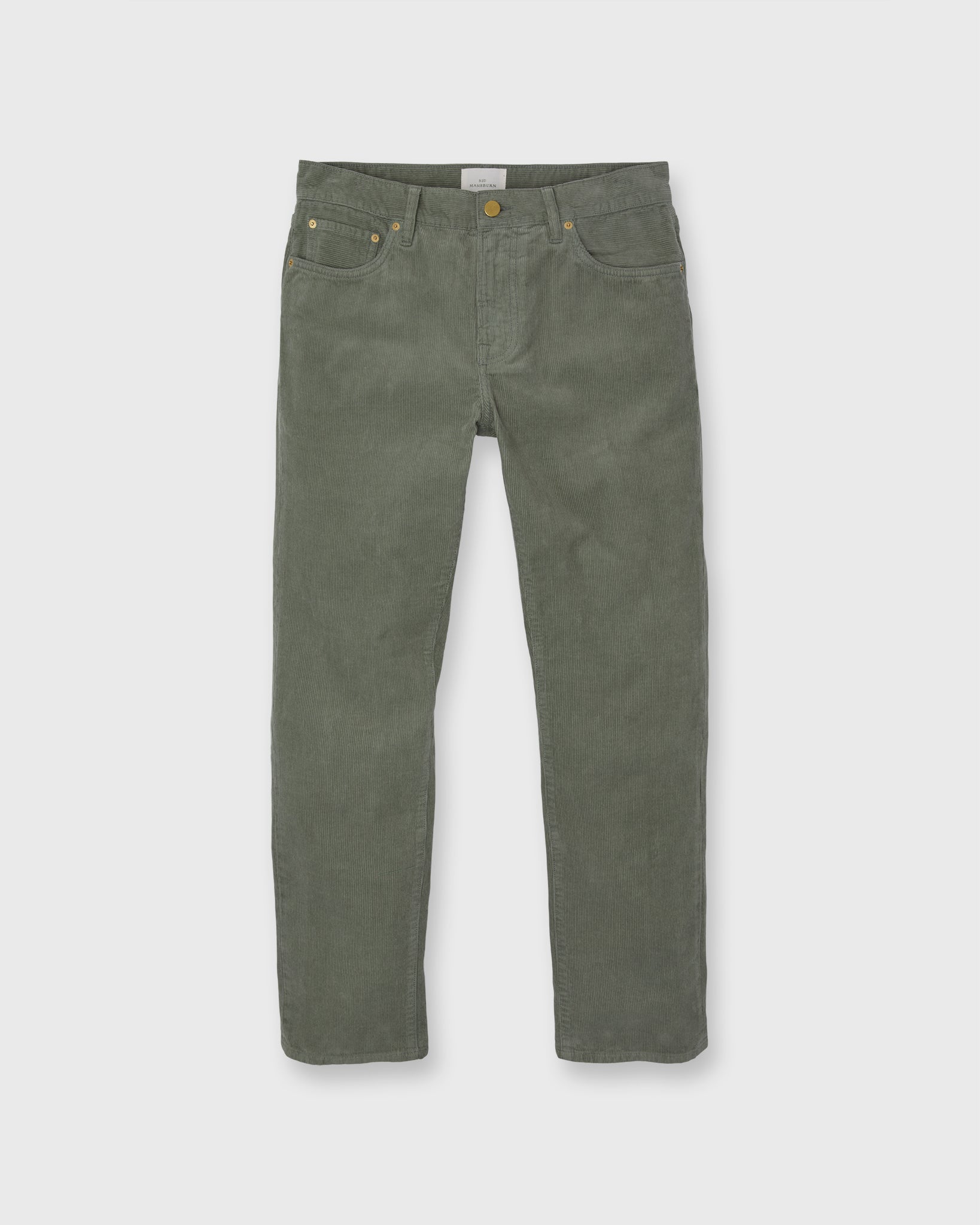 Slim Straight 5-Pocket Pant in Thyme Garment-Dyed Corduroy