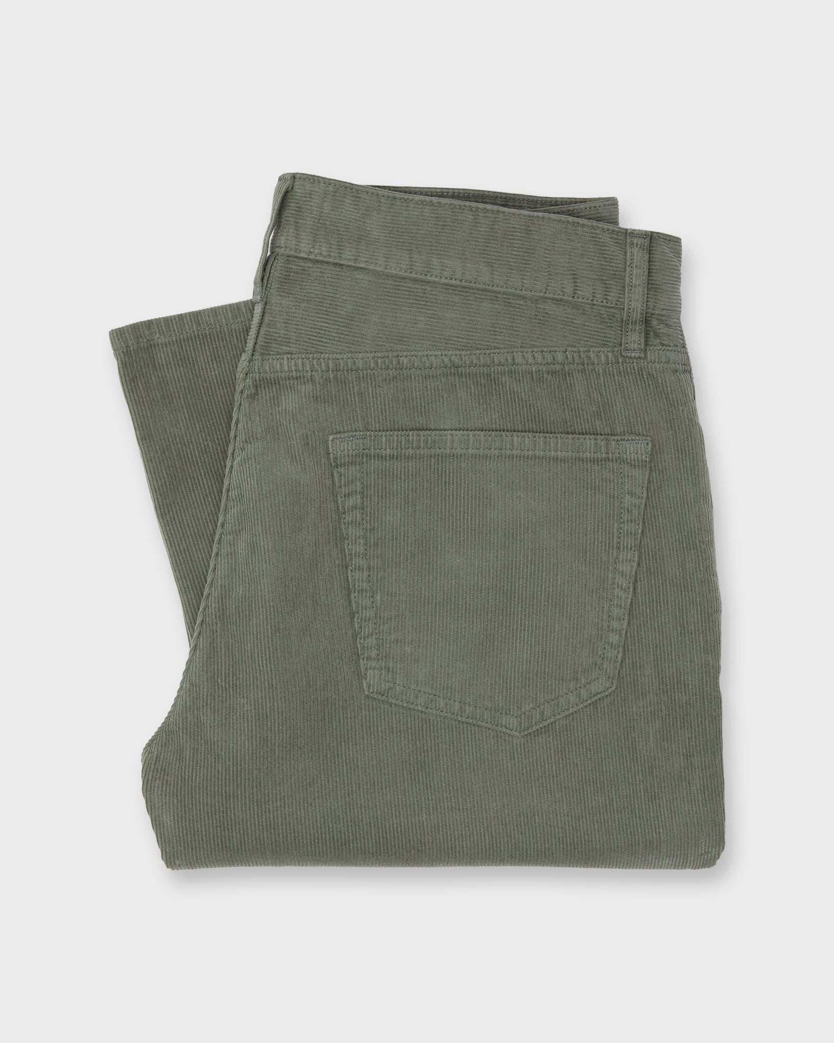 Slim Straight 5-Pocket Pant in Thyme Garment-Dyed Corduroy