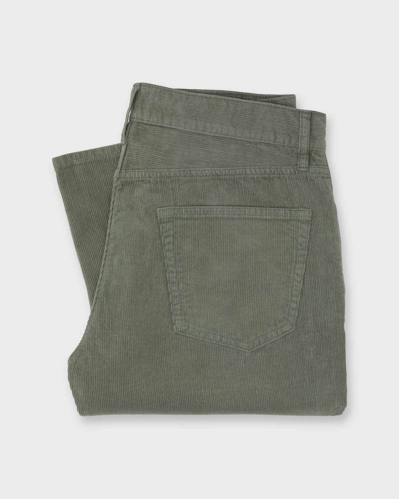 Slim Straight 5-Pocket Pant in Thyme Garment-Dyed Corduroy