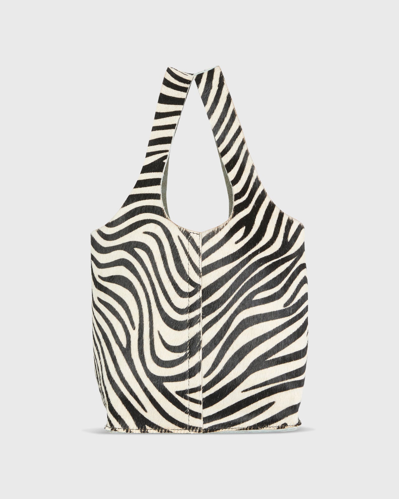 Paola Bucket Bag in Zebra Calf Hair