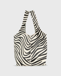 Paola Bucket Bag in Zebra Calf Hair