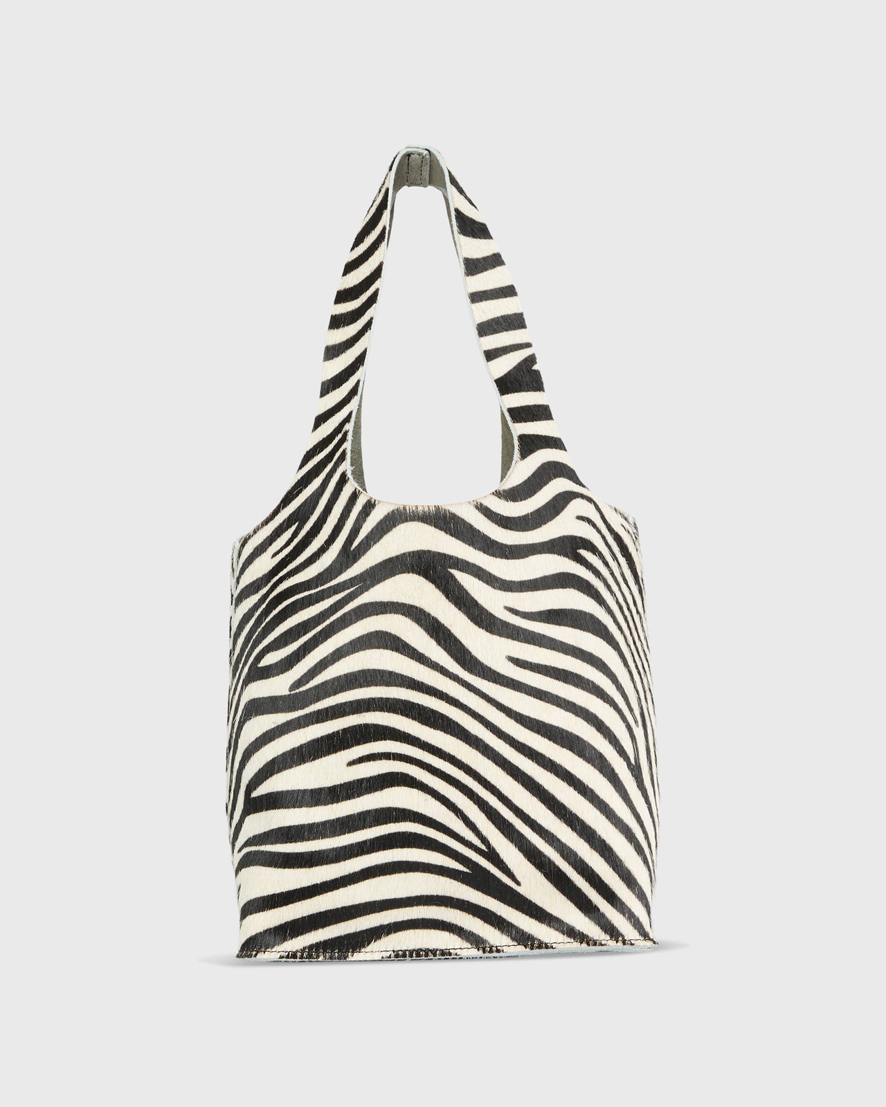 Paola Bucket Bag in Zebra Calf Hair