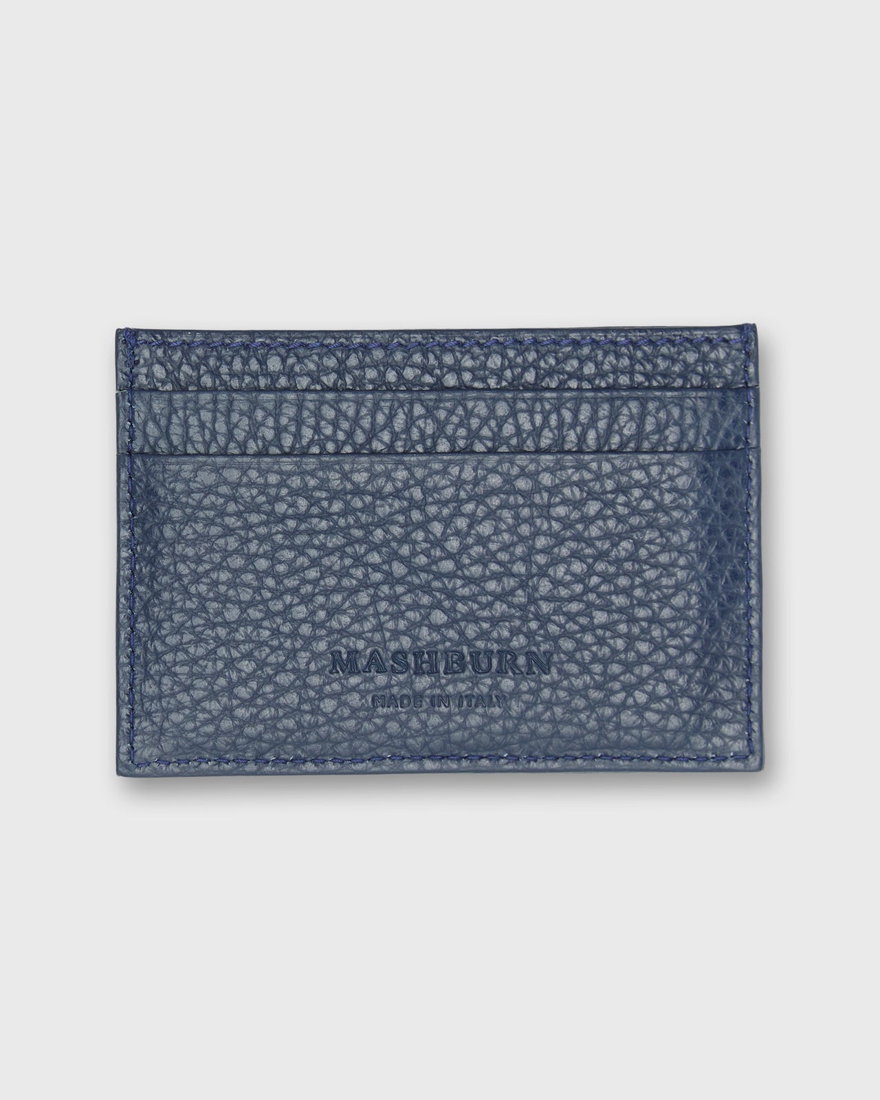 Card Holder in Dark Blue Leather