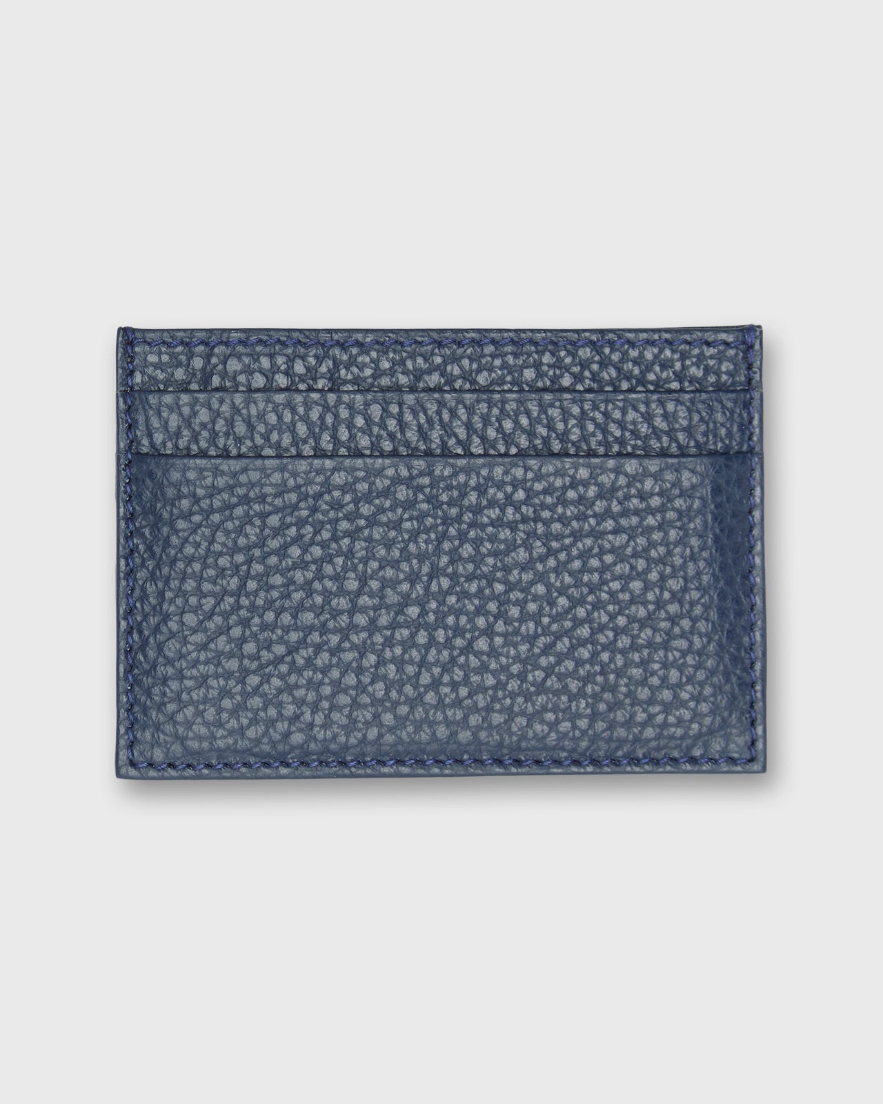 Card Holder in Dark Blue Leather