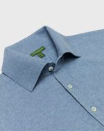 Load image into Gallery viewer, Long-Sleeved Rally Polo Sweater in Blue Sky Cotton/Cashmere
