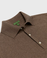 Load image into Gallery viewer, Long-Sleeved Rally Polo Sweater in Feather Taupe Cotton/Cashmere
