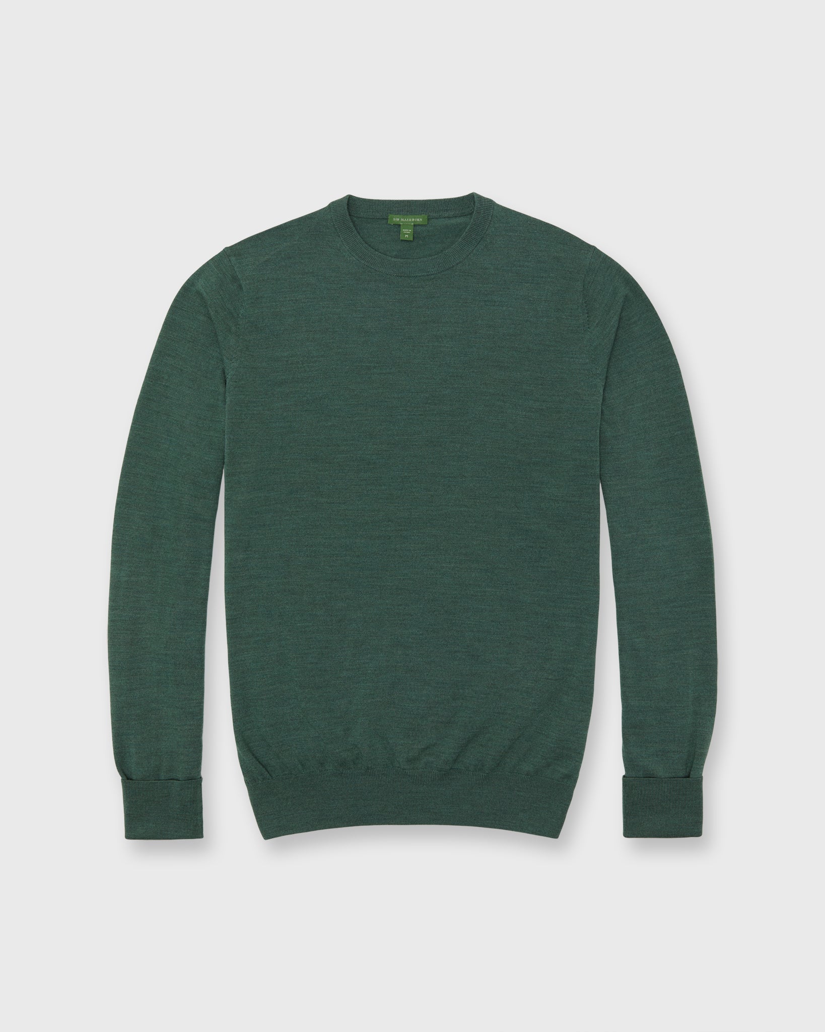Fine-Gauge Crewneck Sweater in Lovat Escorial Wool