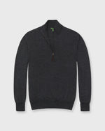 Load image into Gallery viewer, Fine-Gauge Half-Zip Sweater in Charcoal Escorial Wool
