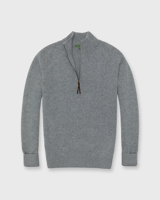 Half-Zip Sweater in Oxford Grey Cashmere