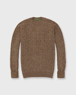 Load image into Gallery viewer, Washed Cable-Knit Crewneck Sweater in Crofter Wool
