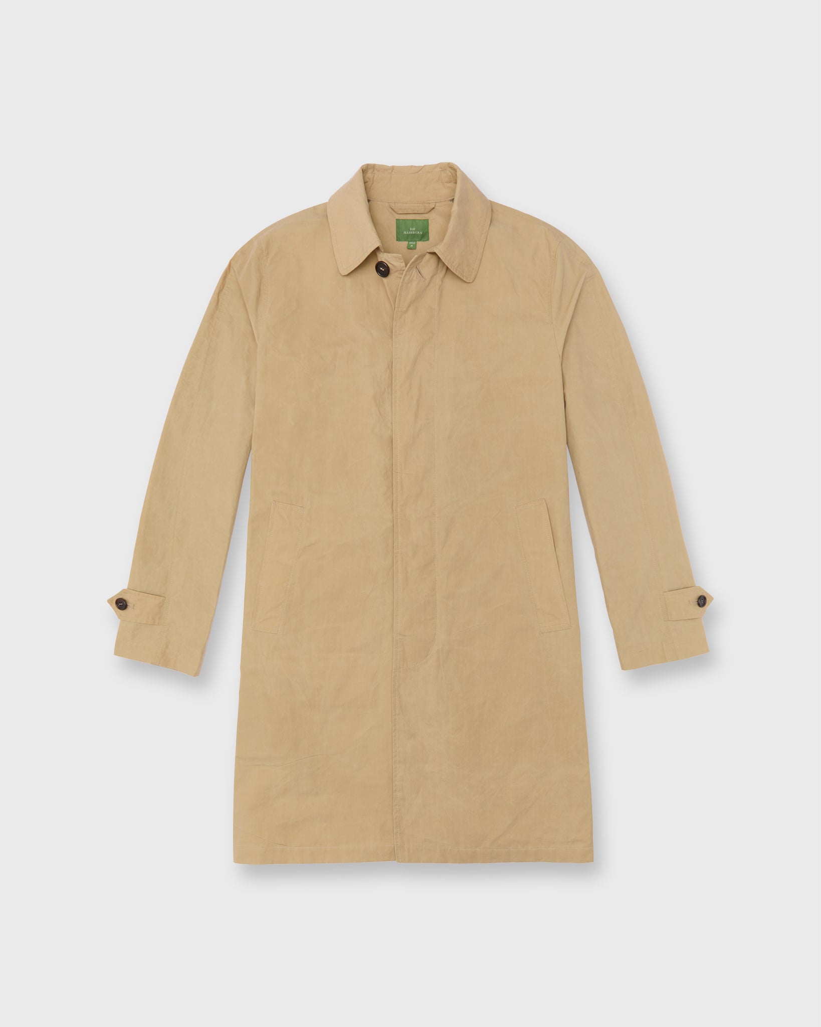Traveler's Trench in Khaki Dry Waxed Poplin