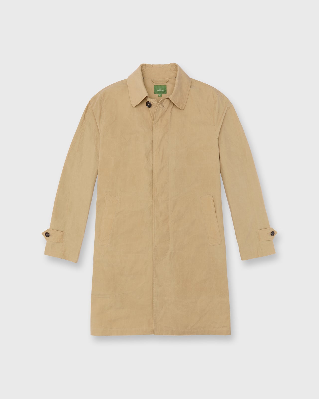 Traveler's Trench in Khaki Dry Waxed Poplin